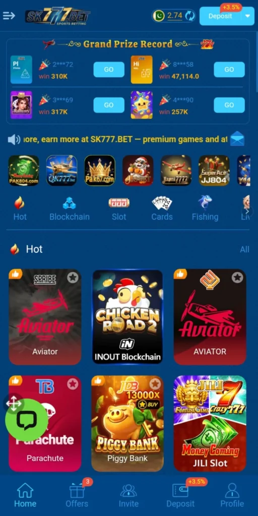 SK777 Bet Game apkspribe.com