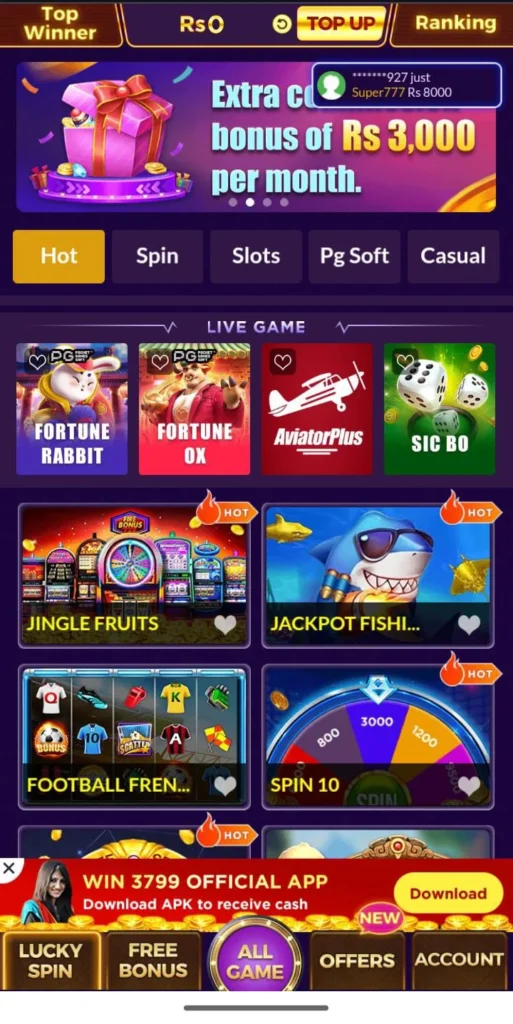 Win3799 Game apkspribe.com